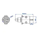 7-polige metalen connector met schroefaansluiting