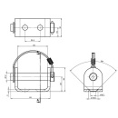 Lugs + bouten met veerklem &Oslash; 12 mm