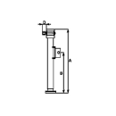 Steunvoet met zeskant aansluiting, buis &Oslash; 57 mm, steunlast 1300 kg, A 560 mm, B 406 mm, slag 375 mm