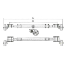 As geremd, 1400 kg A = 700-1300 mm C = 1150-1750 mm