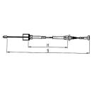 AL-KO Bowdenkabels afneembaar, bel 24 mm, nippel 8 mm - Profi Longlife HL 350 mm / GL 546 mm