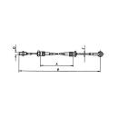 AL-KO Bowdenkabels voor afneembaar + in hoogte verstelbaar AE HL 750 mm / GL 990 mm, C 5 mm, D M10