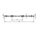 AL-KO Bowdenkabels voor afneembaar + in hoogte verstelbaar AE HL 700 mm / GL 990 mm, C 5 mm, E M10 rechts, D M10 links