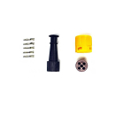 Set of parts, sleeve housing, 5-pin, yellow / left