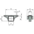 AL-KO steunframe voor klemming F / G: 70 x 140, A160 B15 C15 D50 E90