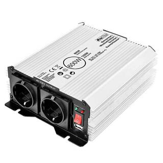 Spanningsomvormer 12-230V 600W / 1200W + USB