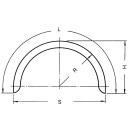 Enkele as spatbordprofiel 40 B200 R375 L1210 S750 H390