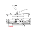 SPP - tongvergrendeling, ZB-09, 267 mm, vlakke beugel, gegalvaniseerd