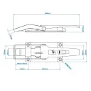 SPP - tongvergrendeling, ZB-09, 267 mm, vlakke beugel, gegalvaniseerd