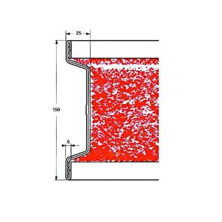 Gestoffeerd lamellenprofiel aluminium 4500 x 150 mm