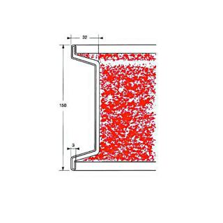 Stoffering latprofiel staal verzinkt 5000 x 150 mm