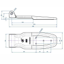 Deurscharnier VA 285 mm totale lengte