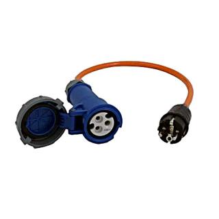 Adapterkabel CEE-koppeling Bajo. / Schuko-stekker 15000 mm
