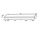 Voorste steunkussen PUR-schuim 778 x 119 x 37 mm