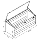 Transportkist van verzinkt plaatstaal&nbsp;L1840 x W730 x...