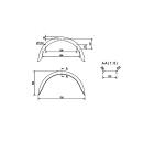 De Haan - spatbord voor enkelasser modellen HR 2275, H 2212/12, B 220 / S 750 mm