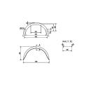 De Haan - spatbord voor enkelasser HR 2266, H 2211/12, B 220 / S 660 mm