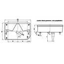 Meerkamerlamp, rechts BBSKW 830 R, driehoekige reflector,...