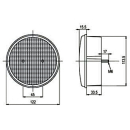 Achteruitrijlicht met reflector rood, 730/12 LED, 500 mm aansluitkabel