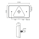 MultiLED, links met driehoekige reflector, NSL, RFS, ASS2 aansluiting