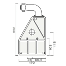 Earpoint I, right tail, brake, flashing, RFS, bayonet connection