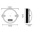 Asp&ouml;ck - Inpoint interior light with switch, cable 2500 mm long.&nbsp;2-pole