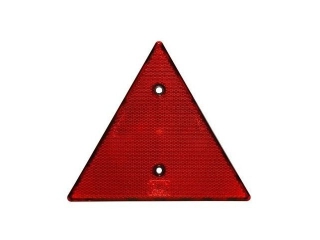 Triangular reflector red, screwable with holes