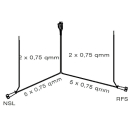 8 meter kabelset met PVC connector, 13-polig met uitgang voor DC aansluiting.